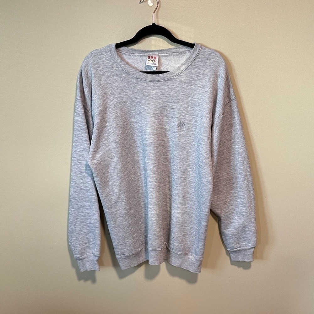 Vintage USA Open Gray Crewneck Sweater Size Large